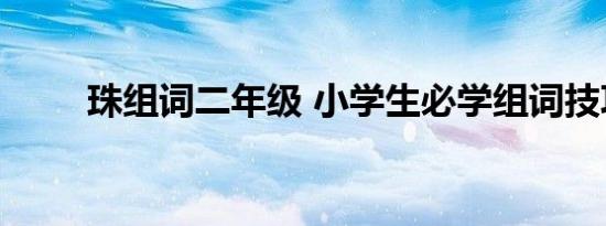 珠组词二年级 小学生必学组词技巧