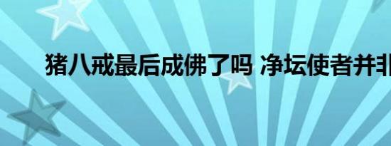 猪八戒最后成佛了吗 净坛使者并非佛
