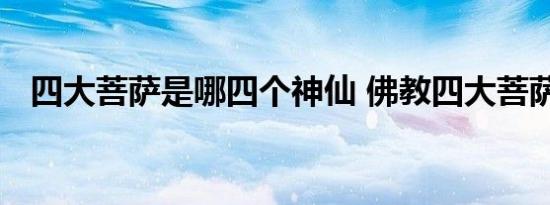 四大菩萨是哪四个神仙 佛教四大菩萨详解