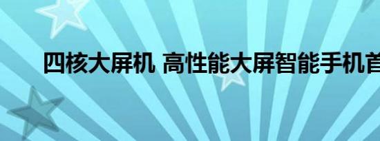 四核大屏机 高性能大屏智能手机首选
